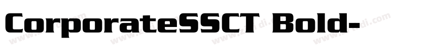 CorporateSSCT Bold字体转换